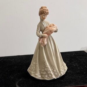 Enesco Mother and Child Figurine in Cream and Peach